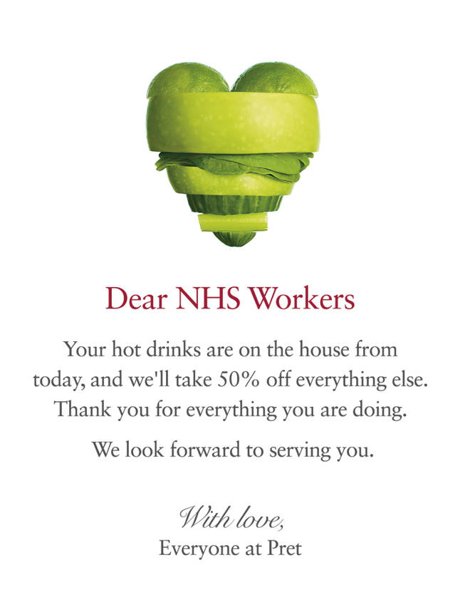 From Pret To McDonald's – The Restaurants Giving NHS Workers Free ...